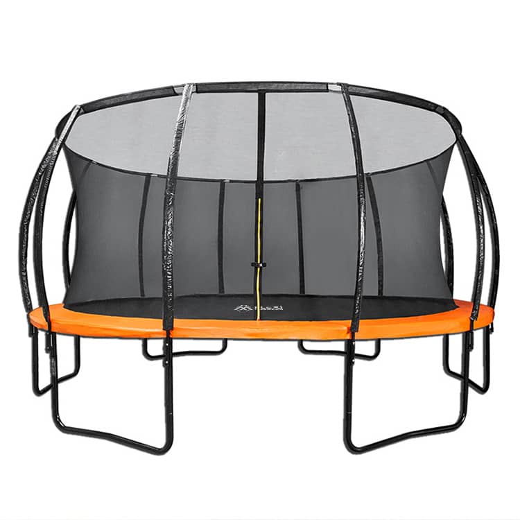 Flexi Muscles 305cm 10 ft Trampoline with Enclosure Net and Curved Poles