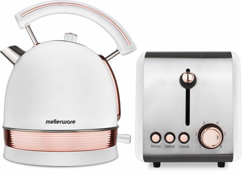 Mellerware Pack Piece Set Stainless Steel White Kettle And