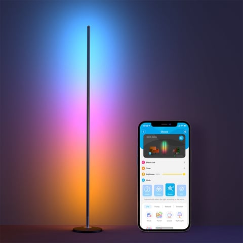 Lucande LED plafondlamp Leicy, zwart, 60 cm, RGBIC, CCT