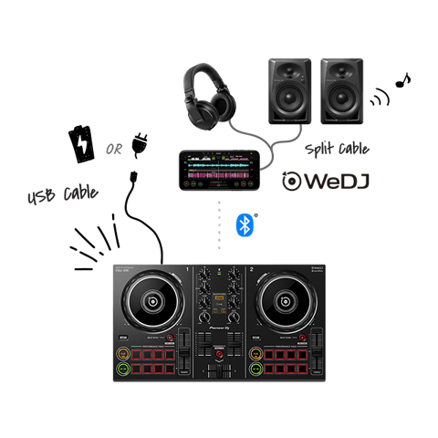 Pioneer DJ DDJ-200 2 Channel Smart DJ Controller - Avo