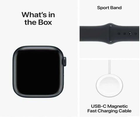Apple Watch Series 9 GPS 45mm Midnight Aluminium Case with