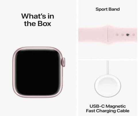 Apple Watch Series 9 GPS + Cellular 41mm Pink Aluminium Case with