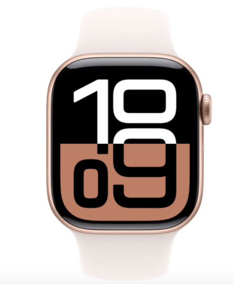 Apple Watch Series 10 GPS 42mm Rose Gold Aluminium Case with Light