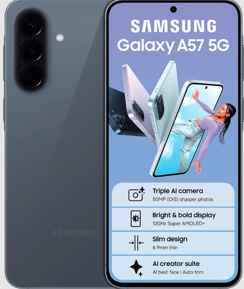 Samsung Galaxy A57 5G 256GB - Gray with Free AvoCare - Avo