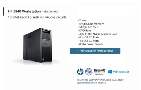HP z840 SSD1tb HDD3tb×4個raid10おまけ付き 14b22c9f-5c03-4016-b821-