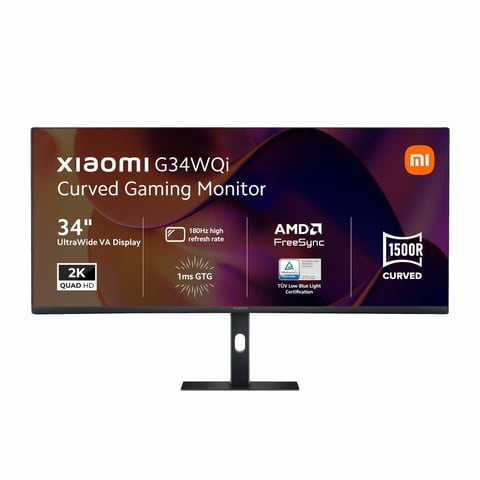 Xiaomi G34WQi 34″ 1440p UltraWide VA Curved Gaming Monitor (180Hz