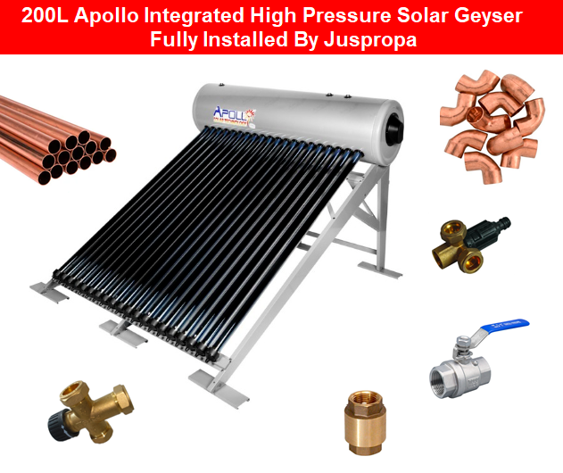200L Apollo Solar Geyser Fully Installed by Juspropa Avo